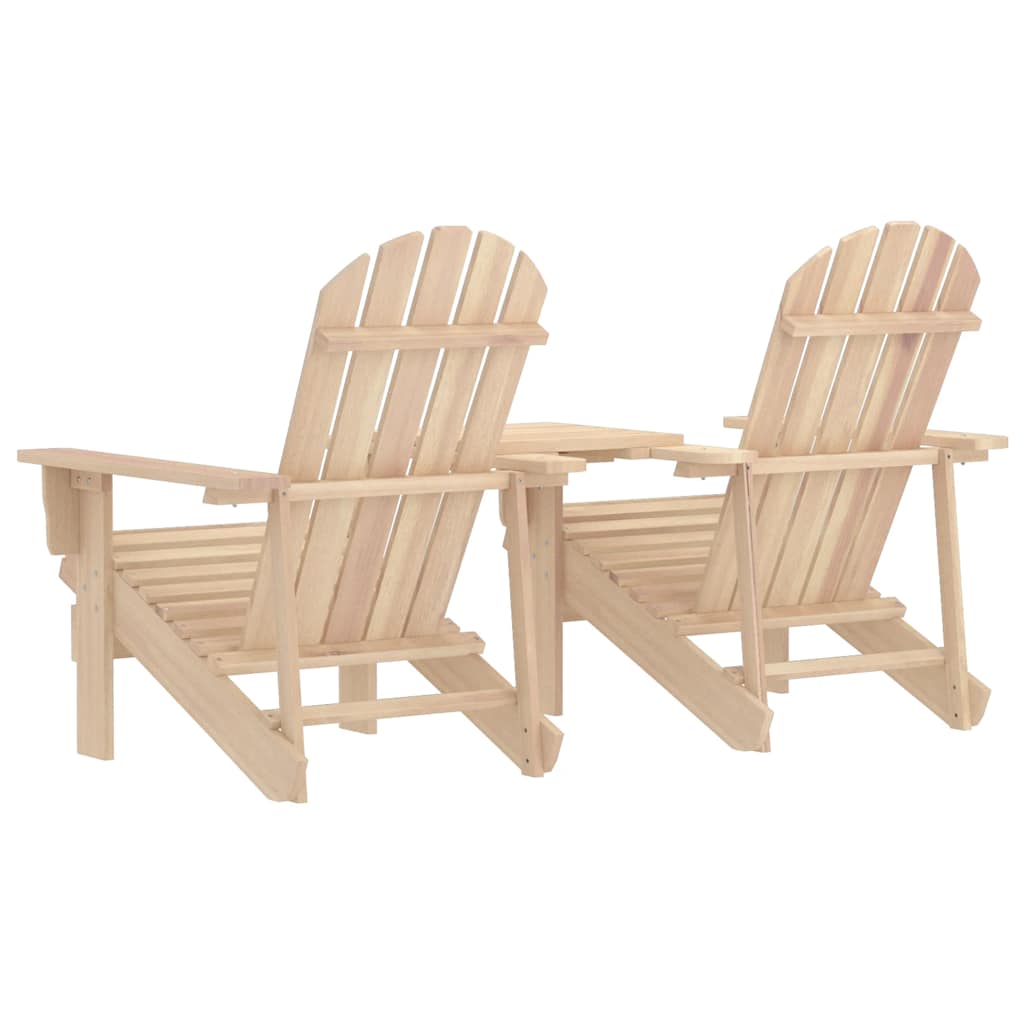 Tömör fenyőfa kerti adirondack székek teázóasztallal