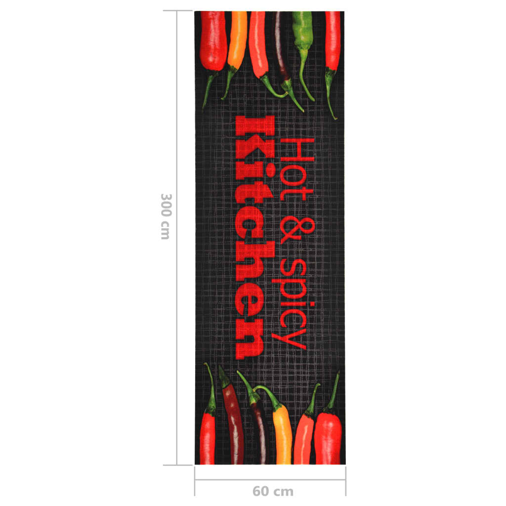 "hot & spicy" mintájú mosható konyhaszőnyeg 60 x 300 cm