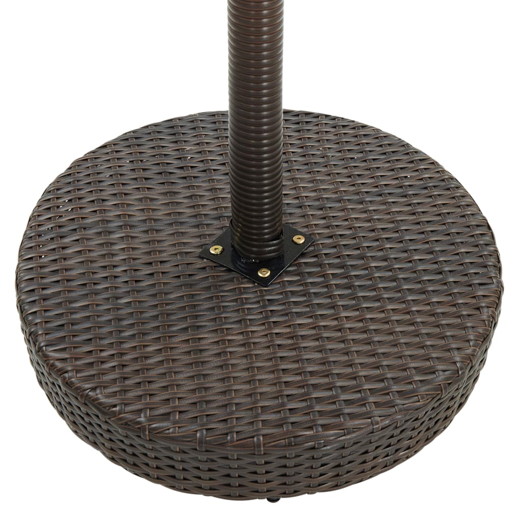 3 részes barna polyrattan kerti bárszett párnákkal
