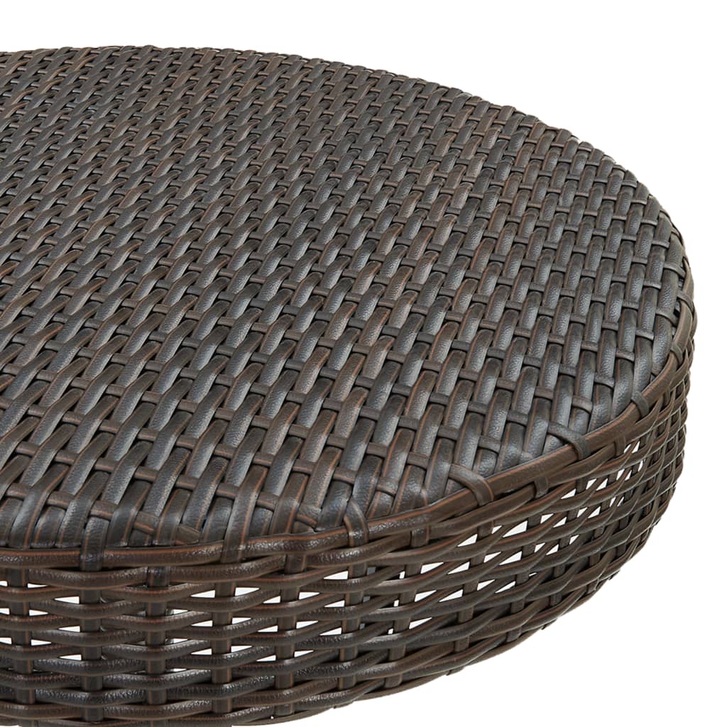 3 részes barna polyrattan kerti bárszett párnákkal