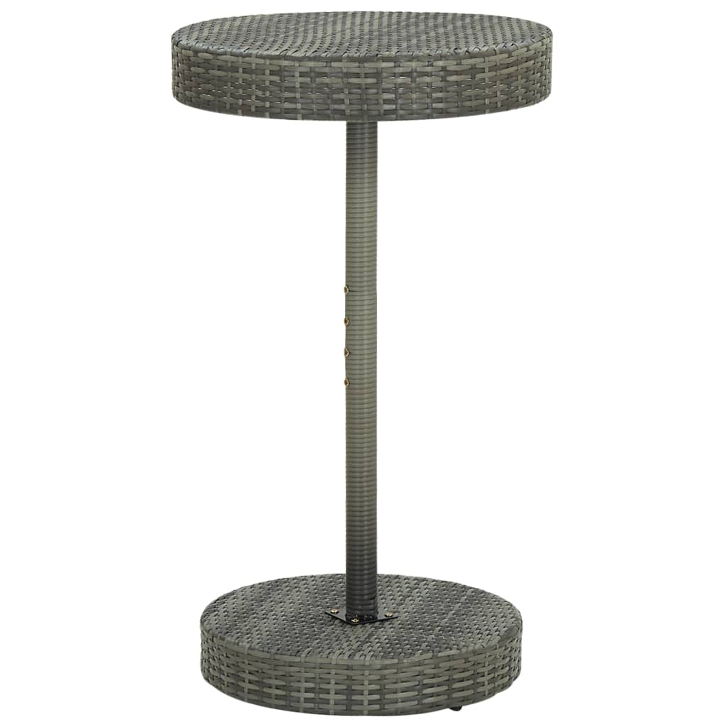 3 részes szürke polyrattan kerti bárszett