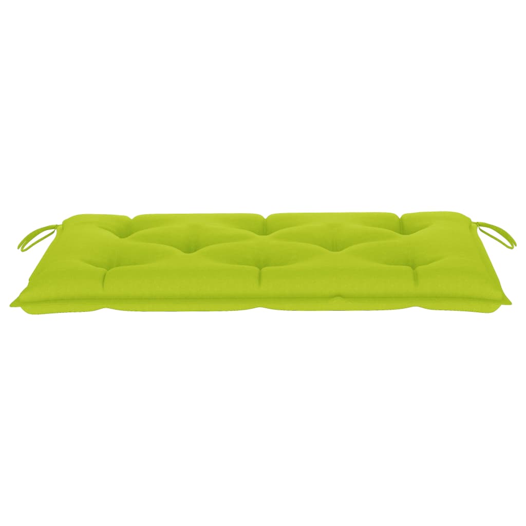 Tömör tíkfa kerti pad világoszöld párnával 112 cm