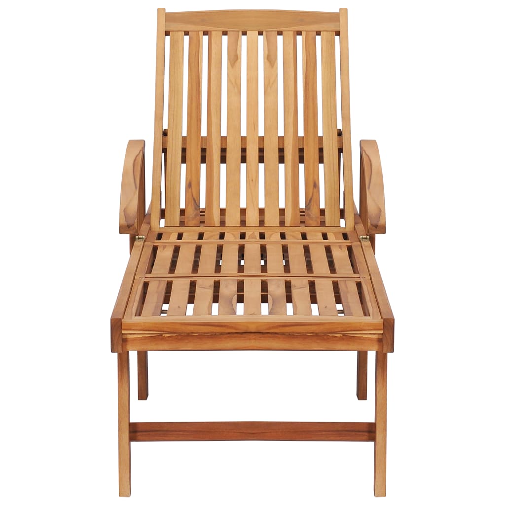 Tömör tíkfa napozóágy asztallal és párnával