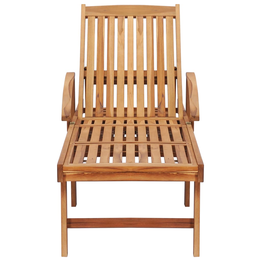 Tömör tíkfa napozóágy asztallal és párnával