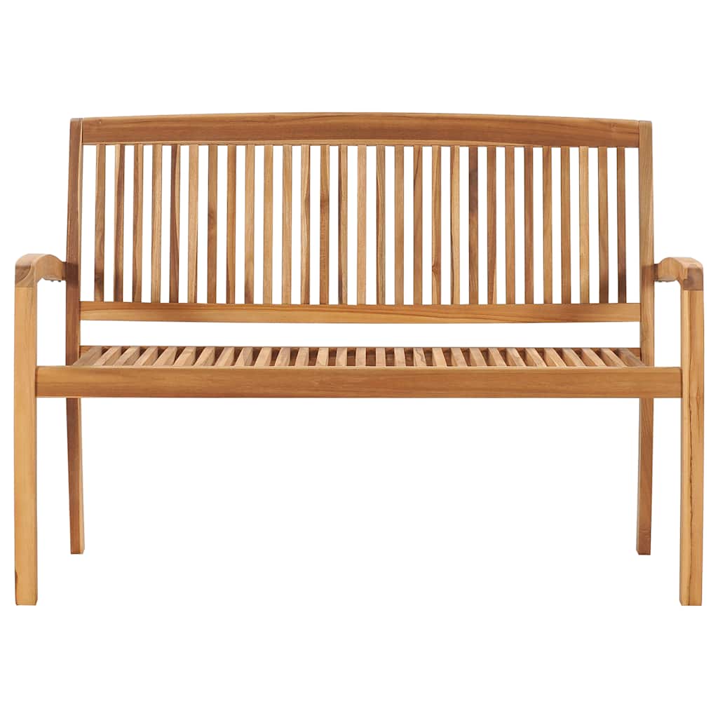 Tömör tíkfa rakásolható kerti pad párnával 128,5 cm