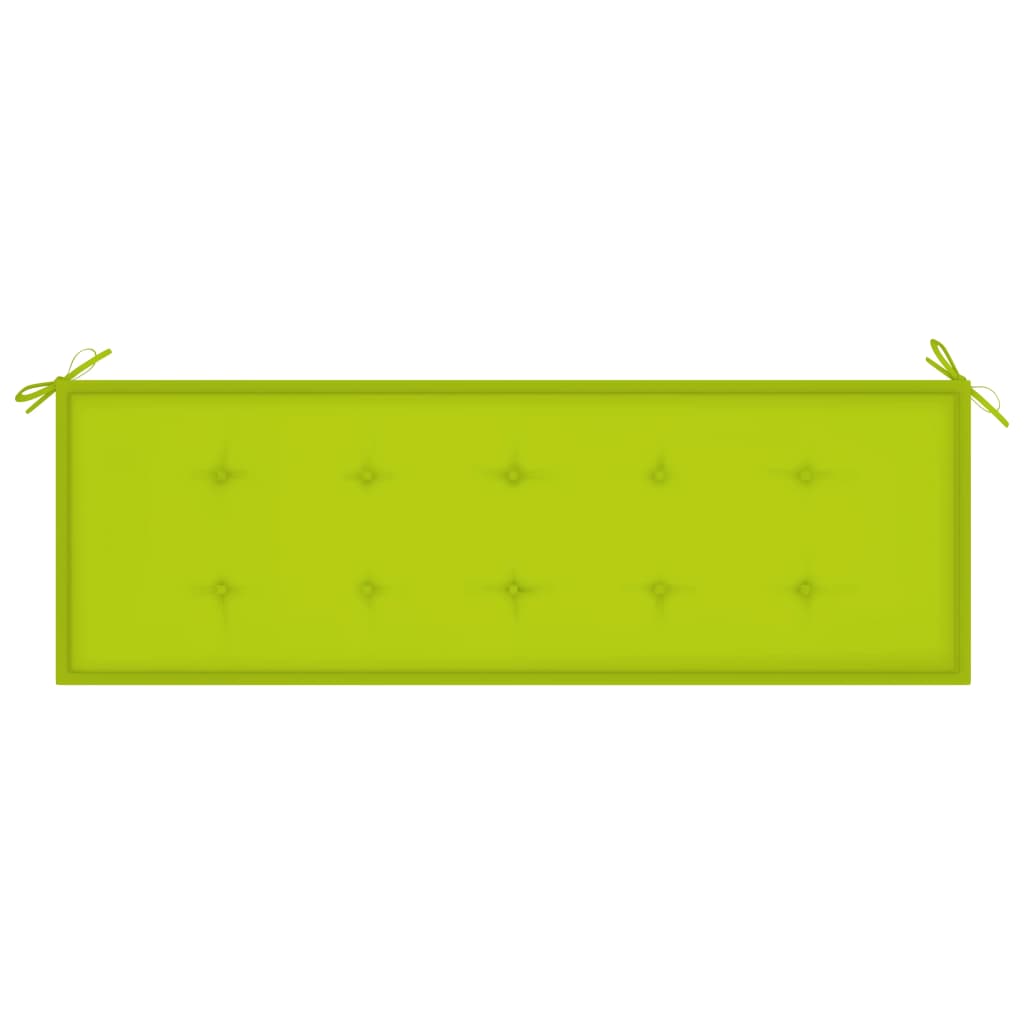 Tömör tíkfa rakásolható kerti pad párnával 159 cm