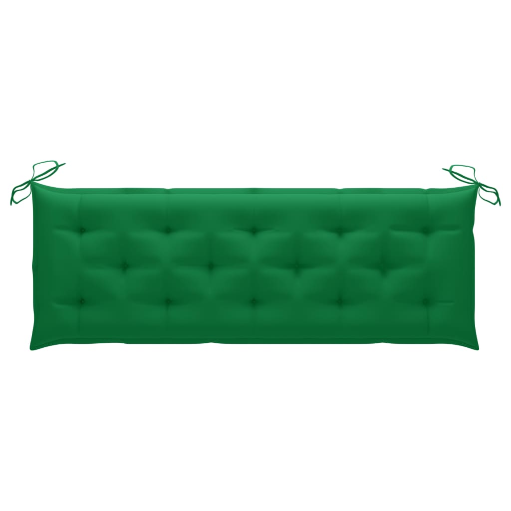 Tömör tíkfa rakásolható kerti pad párnával 159 cm