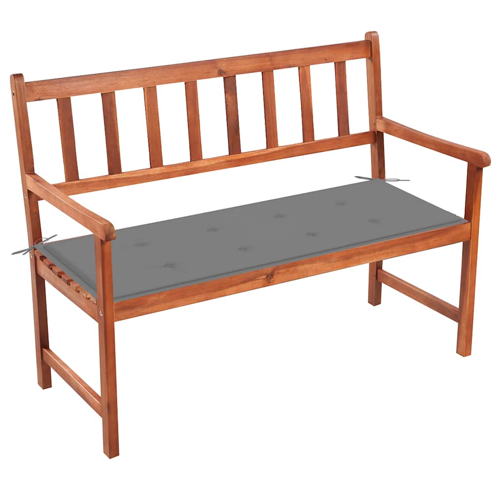 Tömör akácfa kerti pad párnával 120 cm