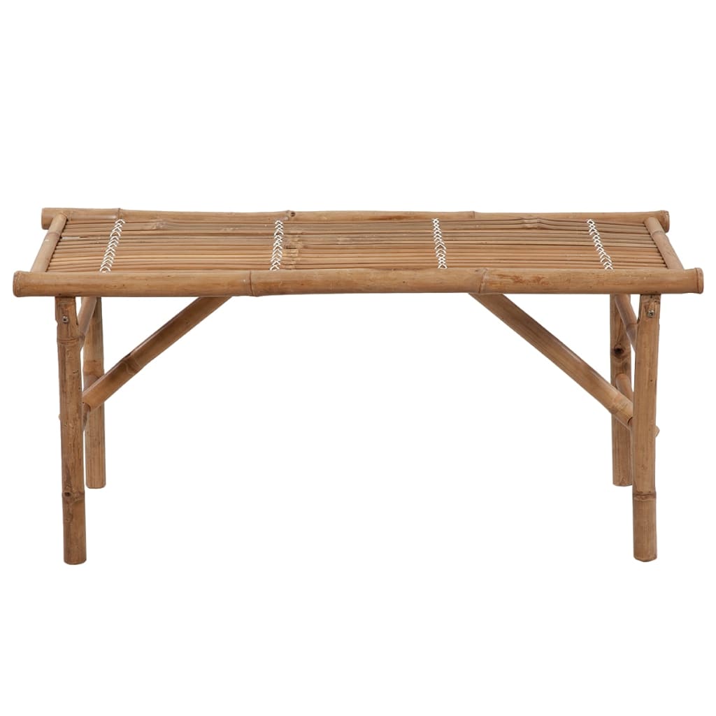 Összecsukható bambusz kerti pad párnával 118 cm