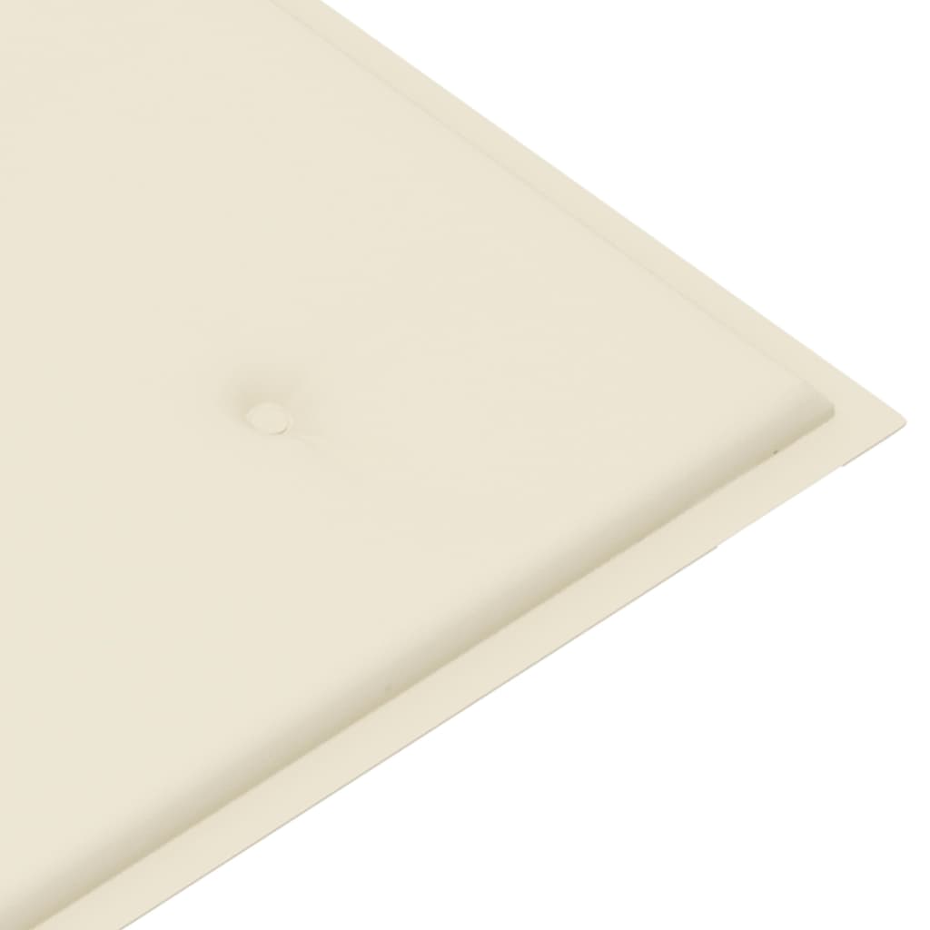 Összecsukható bambusz kerti pad párnával 118 cm