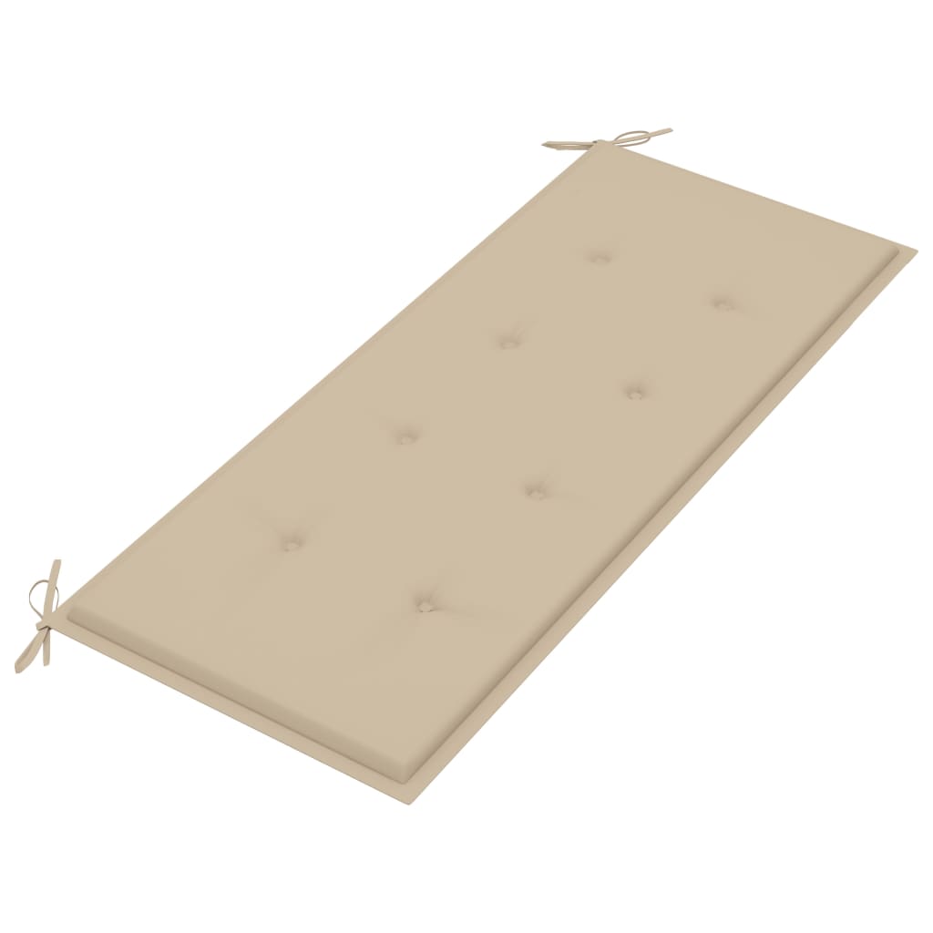 Összecsukható bambusz kerti pad párnával 118 cm