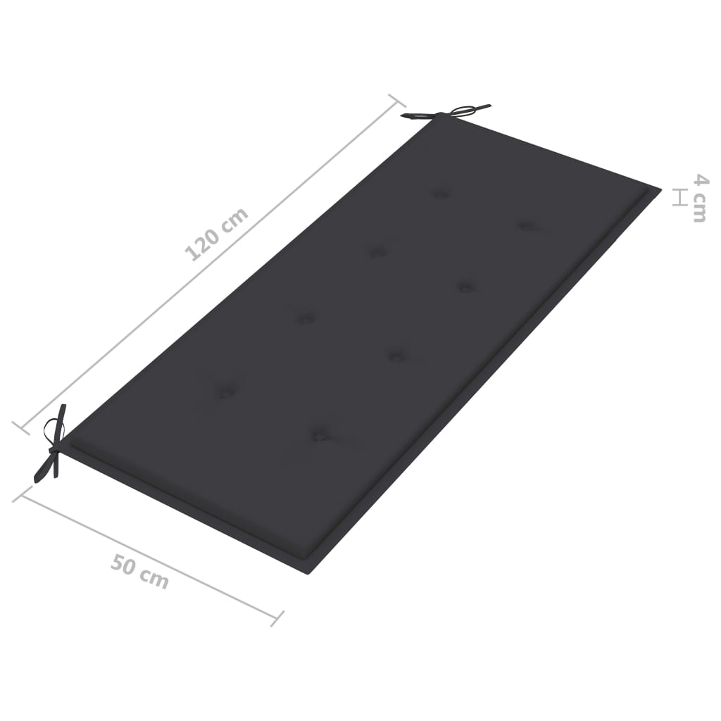 Bambusz kerti pad párnával 120 cm