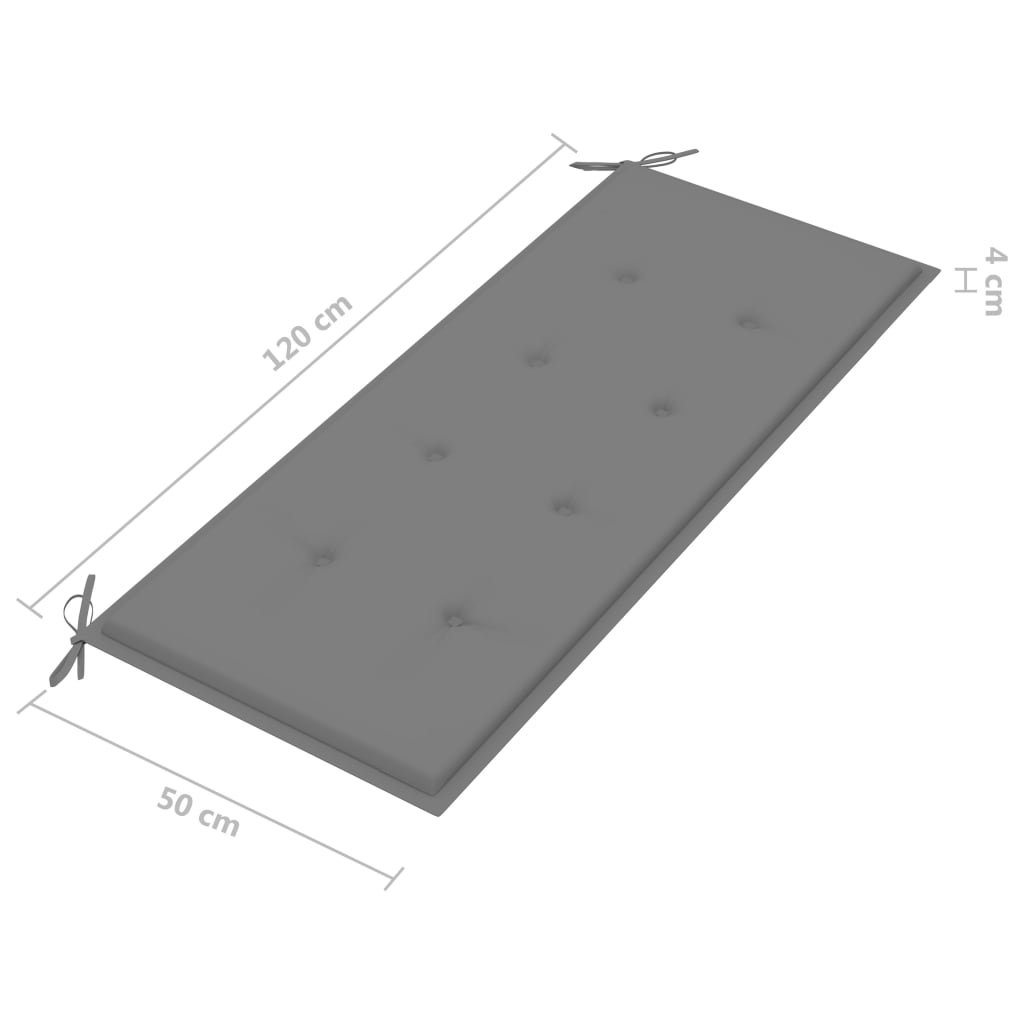 Bambusz kerti pad párnával 120 cm