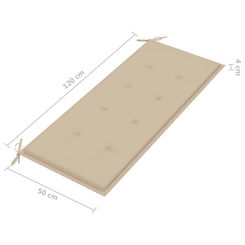 Bambusz kerti pad párnával 120 cm