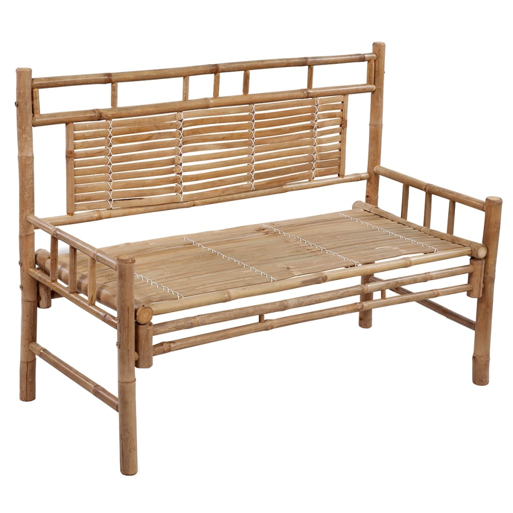 Bambusz kerti pad párnával 120 cm