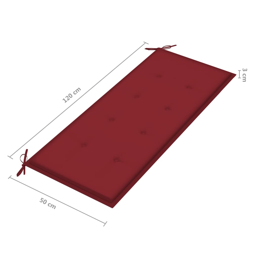 Bambusz kerti pad párnával 120 cm
