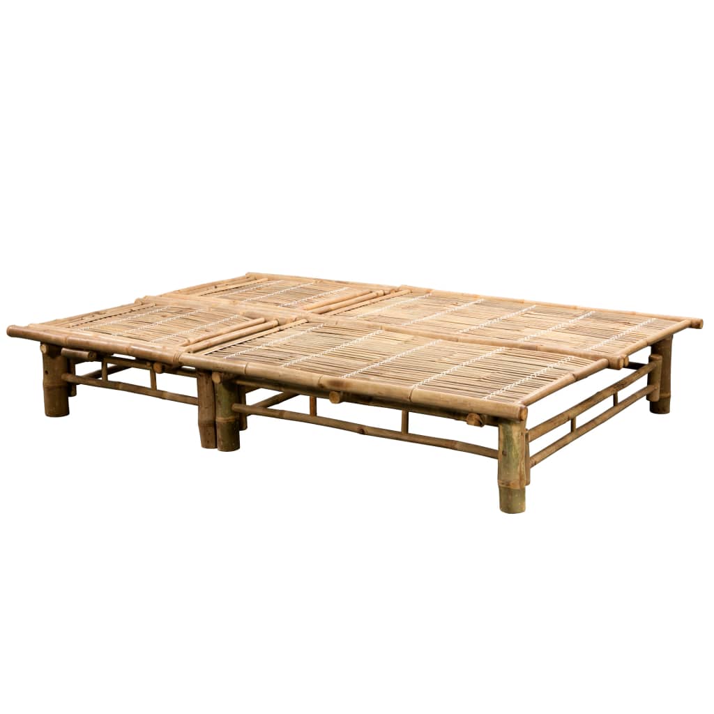 Kétszemélyes bambusz napozóágy párnákkal