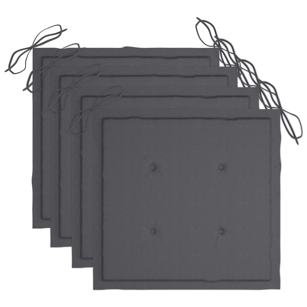 5 részes összecsukható kültéri bambusz étkezőszett párnákkal