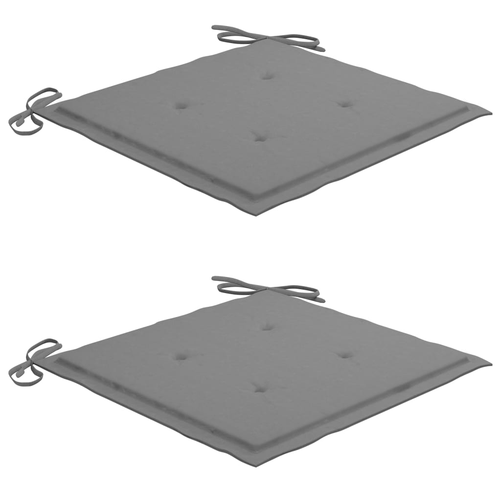 2 db összecsukható bambusz kerti szék párnával