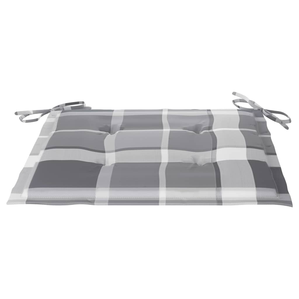 2 db összecsukható tömör akácfa kerti szék párnával