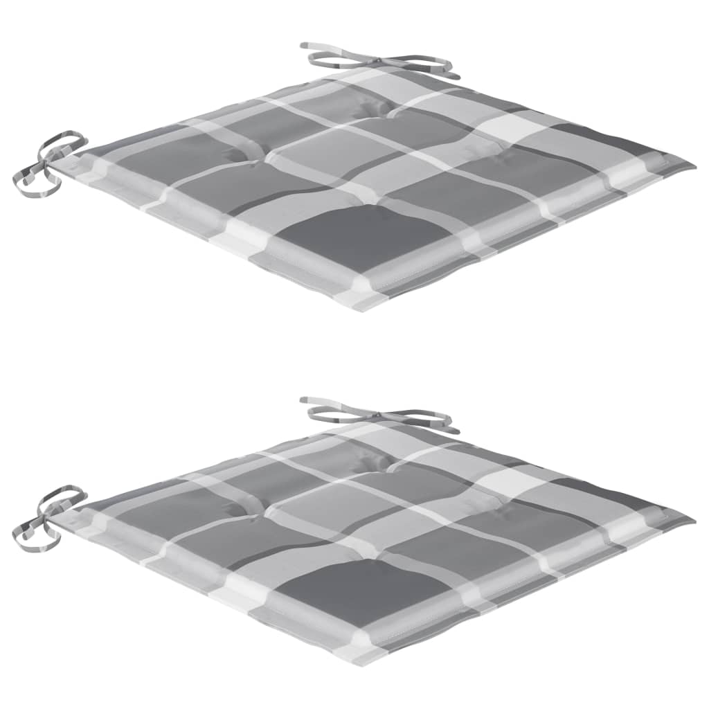 2 db összecsukható tömör akácfa kerti szék párnával
