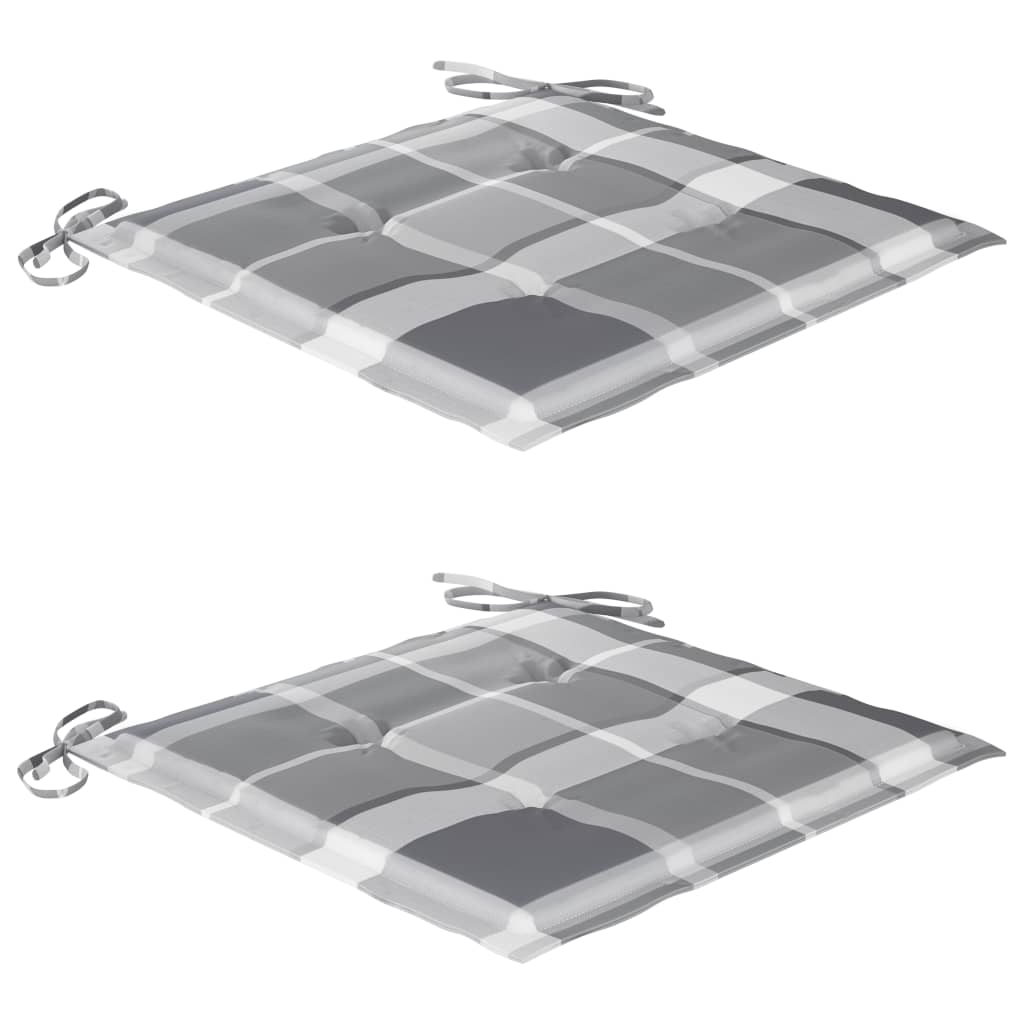 2 db összecsukható tömör akácfa kerti szék párnával