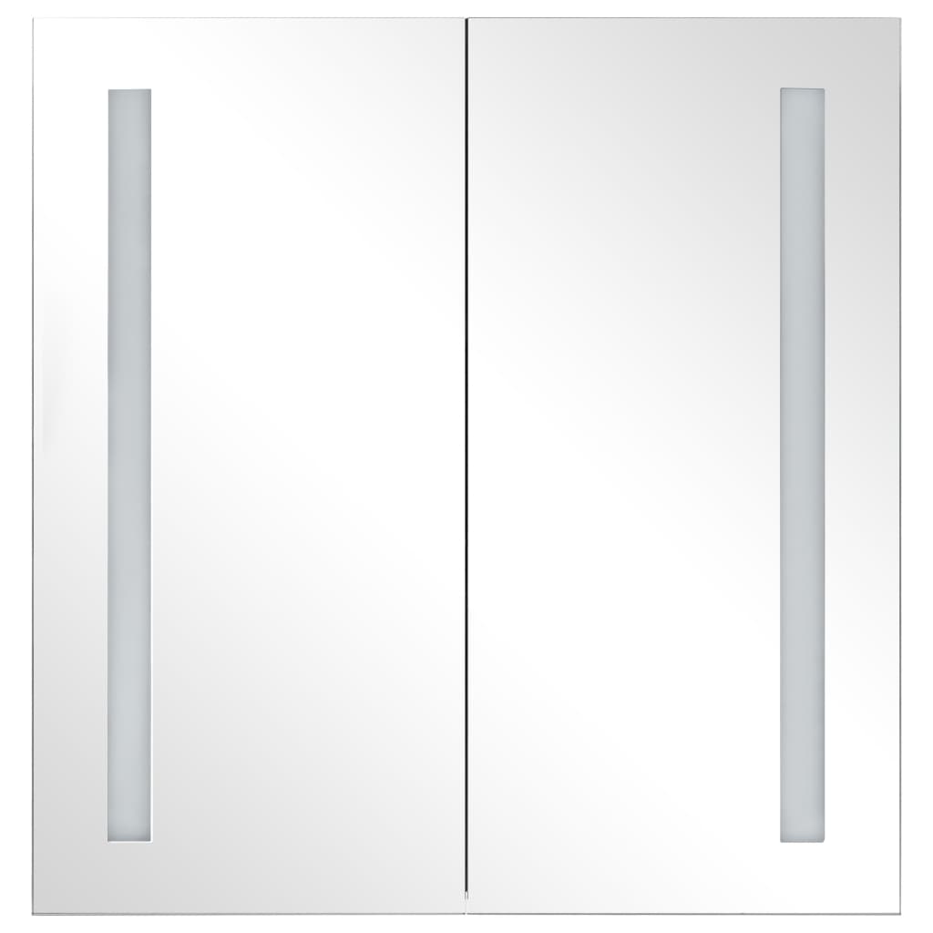 Tükrös fürdőszobaszekrény led világítással 62 x 14 x 60 cm