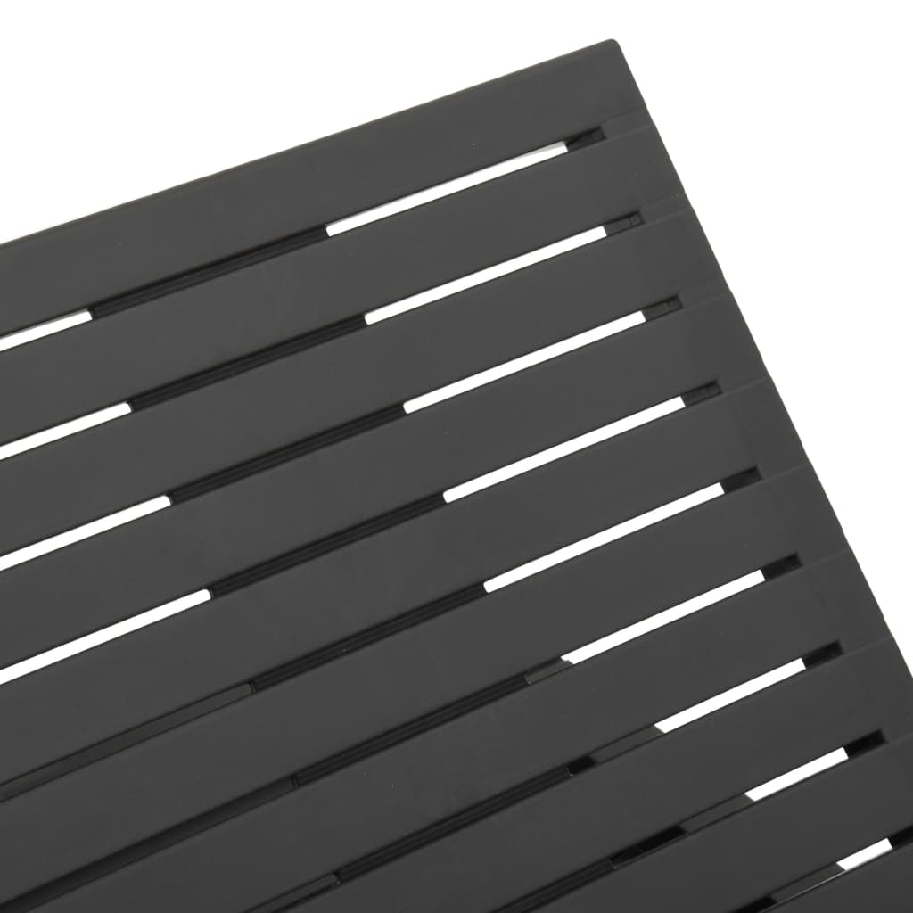 Antracitszürke műanyag napozóágy