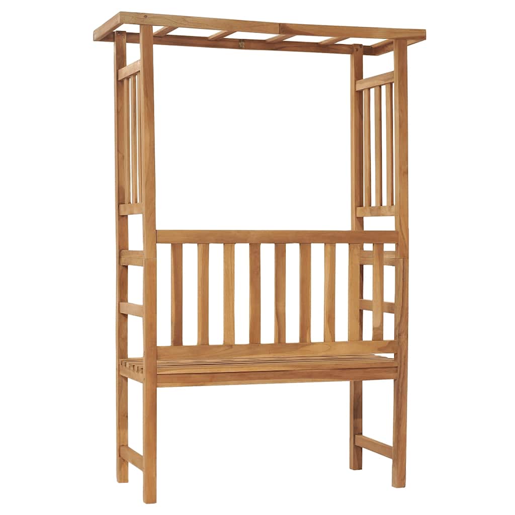 Tömör tíkfa kerti pad pergolával 115 cm