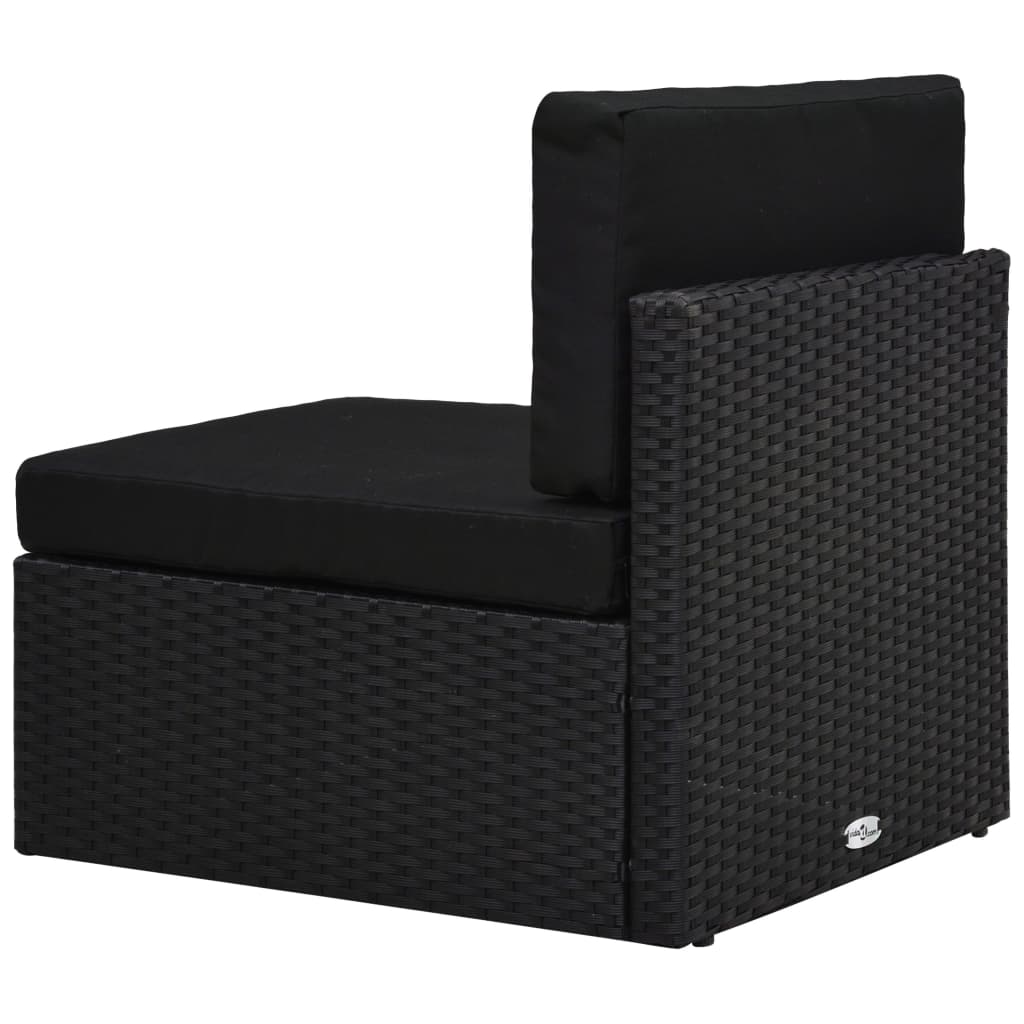 11 részes fekete polyrattan kerti ülőgarnitúra párnákkal 11 részes fekete polyrattan kerti ülőgarnitúra párnákkal