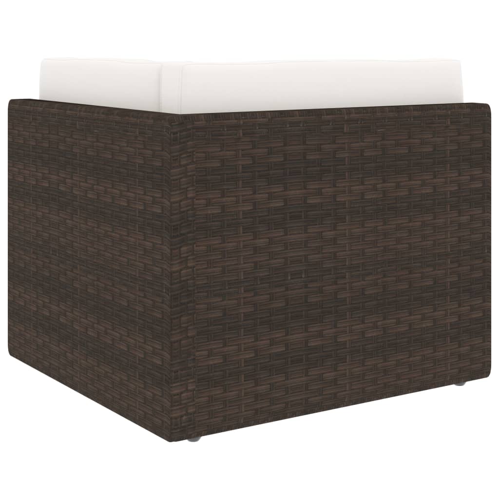 8 részes barna polyrattan kerti ülőgarnitúra párnákkal