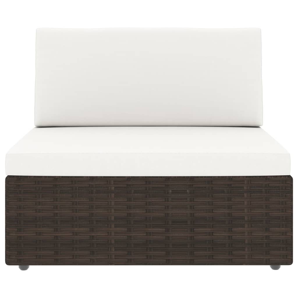 8 részes barna polyrattan kerti ülőgarnitúra párnákkal