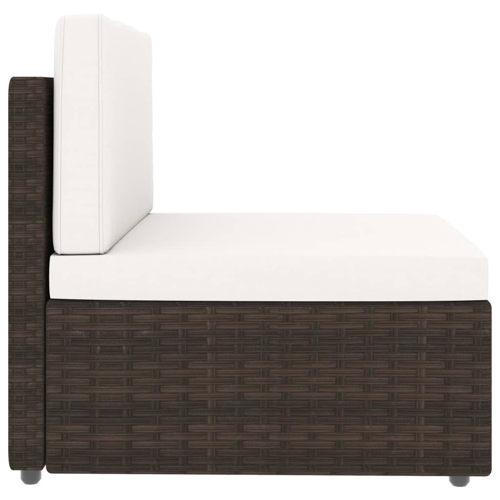 11 részes barna polyrattan kerti ülőgarnitúra párnákkal 11 részes barna polyrattan kerti ülőgarnitúra párnákkal