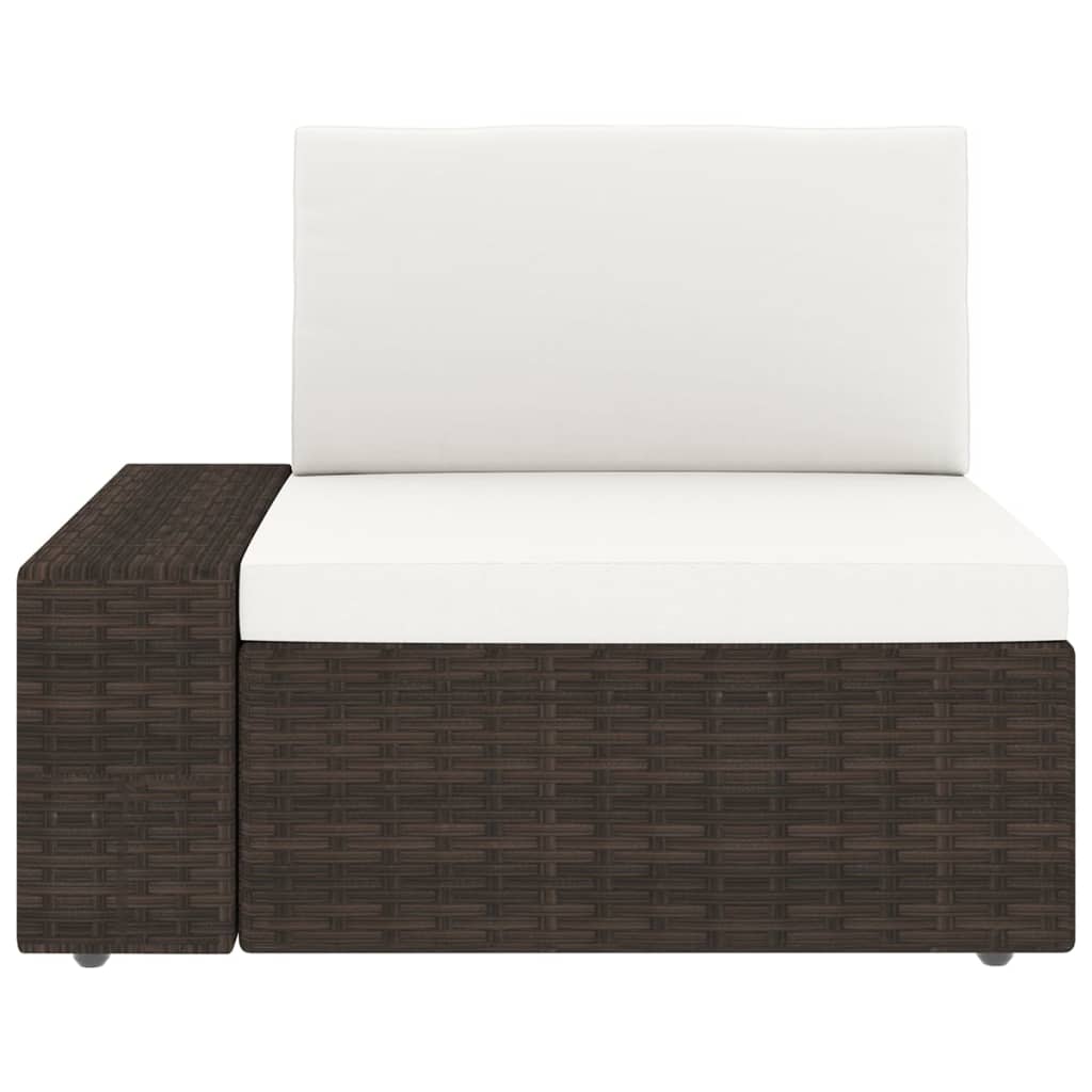11 részes barna polyrattan kerti ülőgarnitúra párnákkal