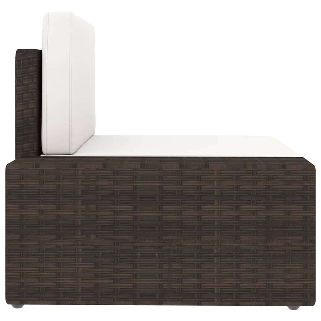 11 részes barna polyrattan kerti ülőgarnitúra párnákkal