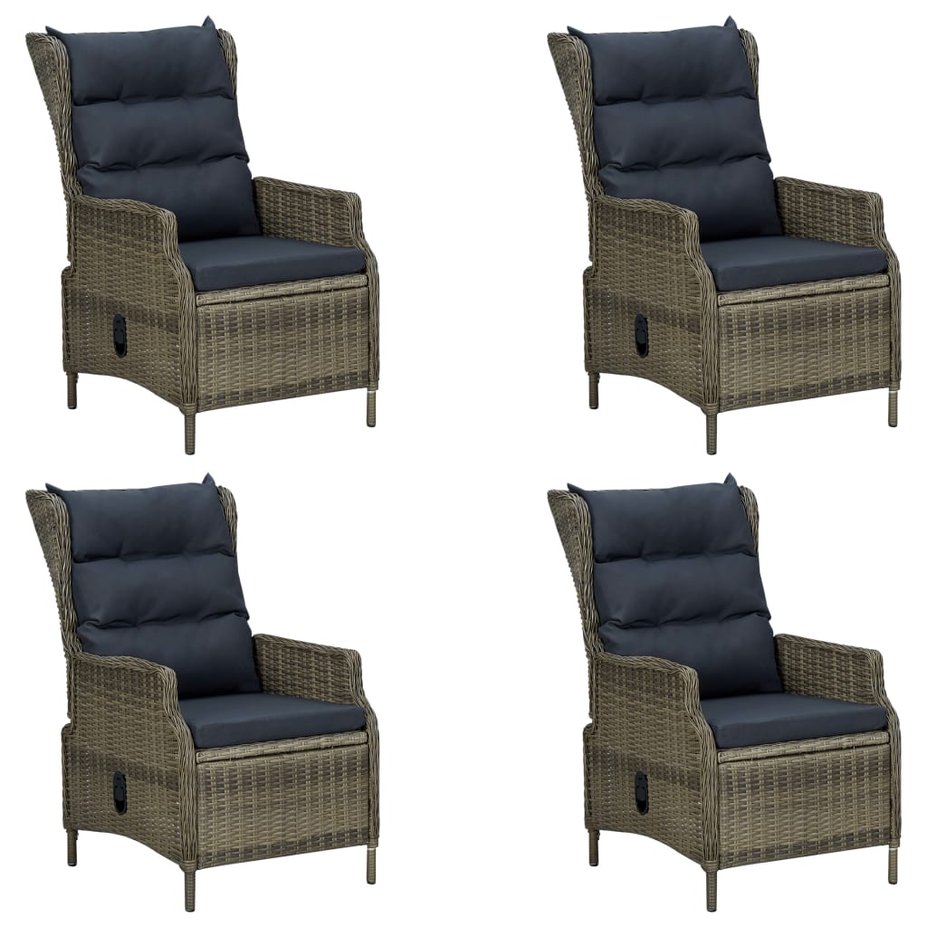 5 részes barna kerti étkezőgarnitúra