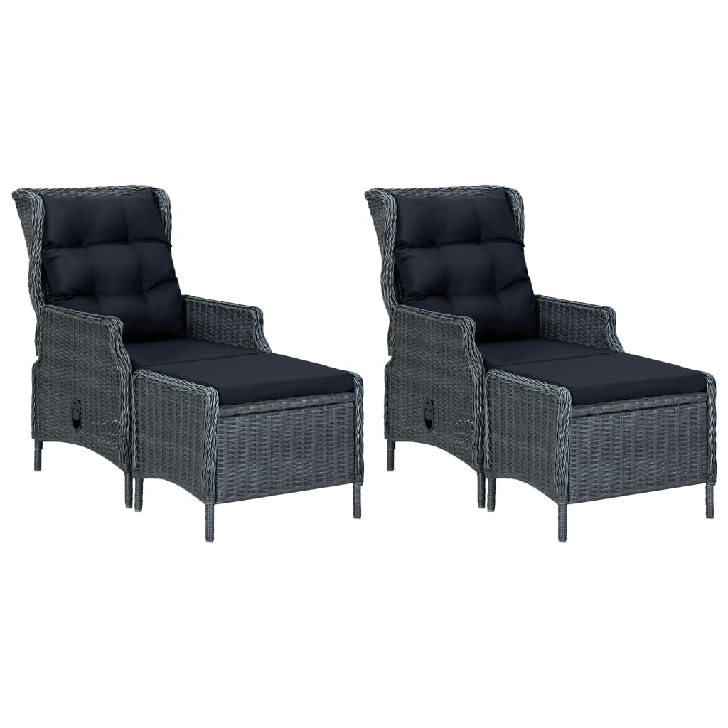 7 részes sötétszürke kerti étkezőgarnitúra