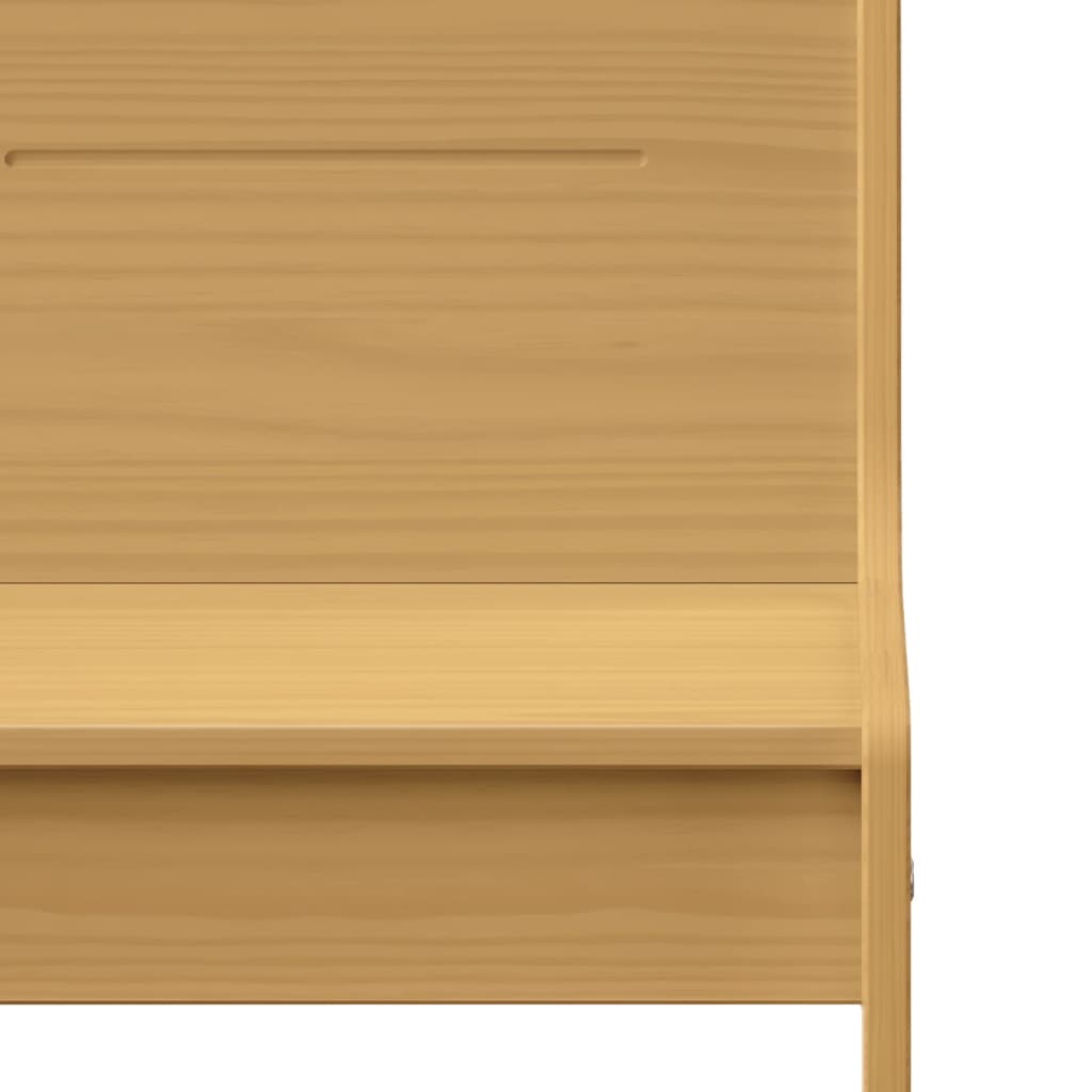 Mézbarna tömör fenyőfa sarokpad 151 cm