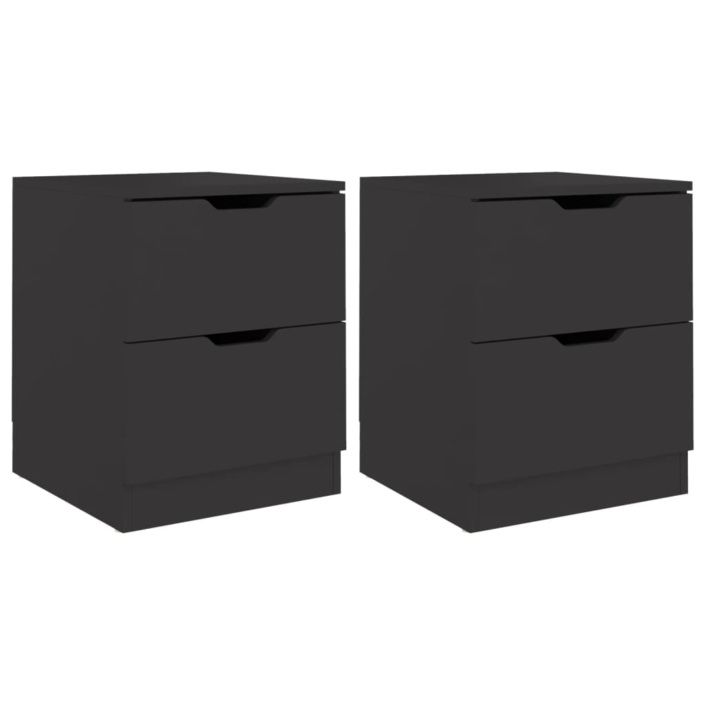2 db fekete forgácslap éjjeliszekrény 40 x 40 x 50 cm 2 db fekete forgácslap éjjeliszekrény 40 x 40 x 50 cm