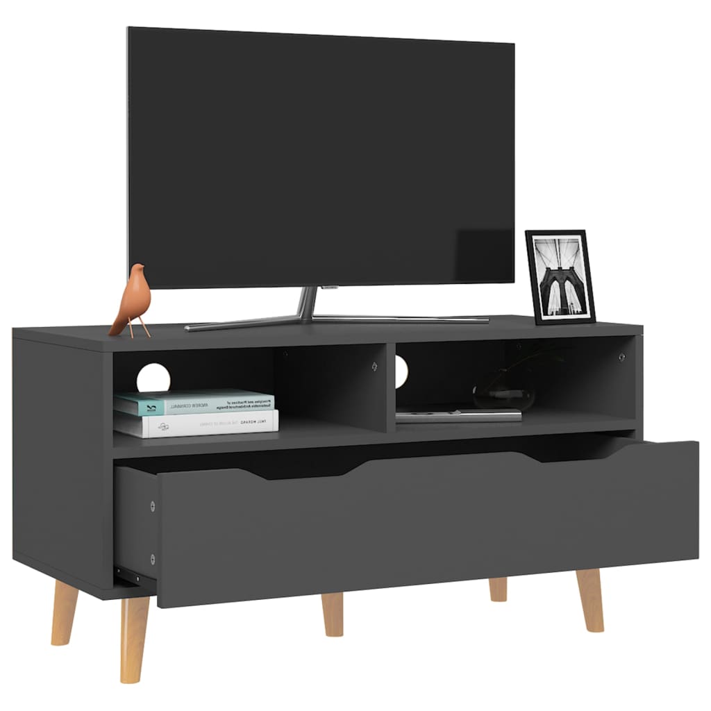 Szürke forgácslap tv-szekrény 90 x 40 x 48,5 cm