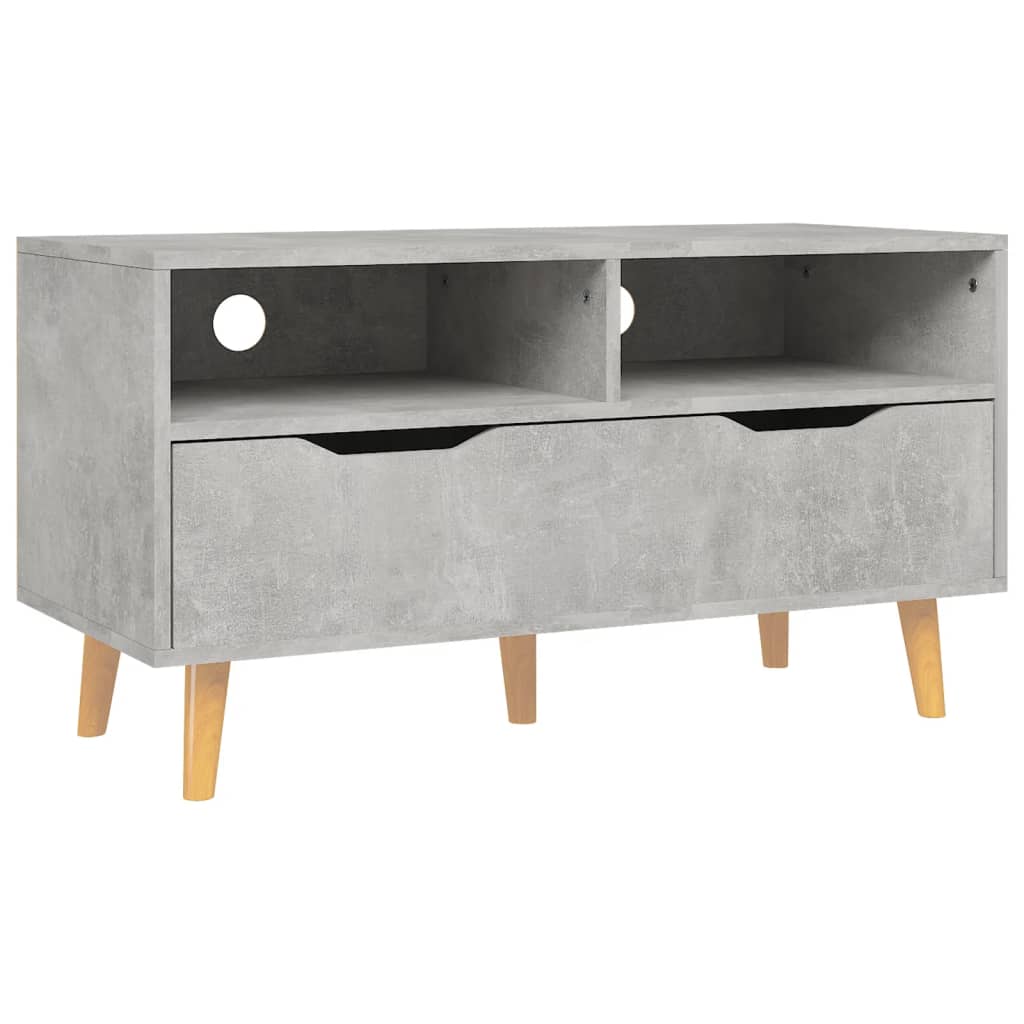 Betonszürke forgácslap tv-szekrény 90 x 40 x 48,5 cm Betonszürke forgácslap tv-szekrény 90 x 40 x 48,5 cm
