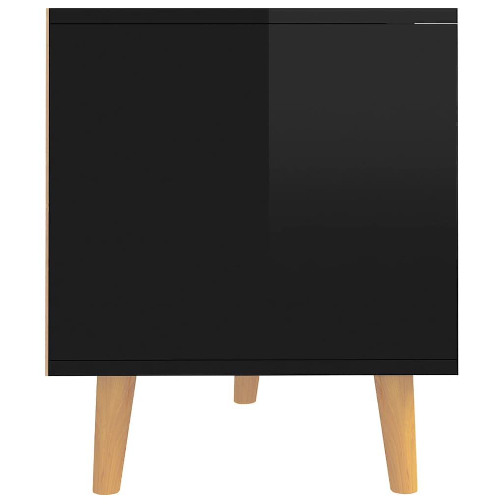 Magasfényű fekete forgácslap tv-szekrény 90 x 40 x 48,5 cm Magasfényű fekete forgácslap tv-szekrény 90 x 40 x 48,5 cm