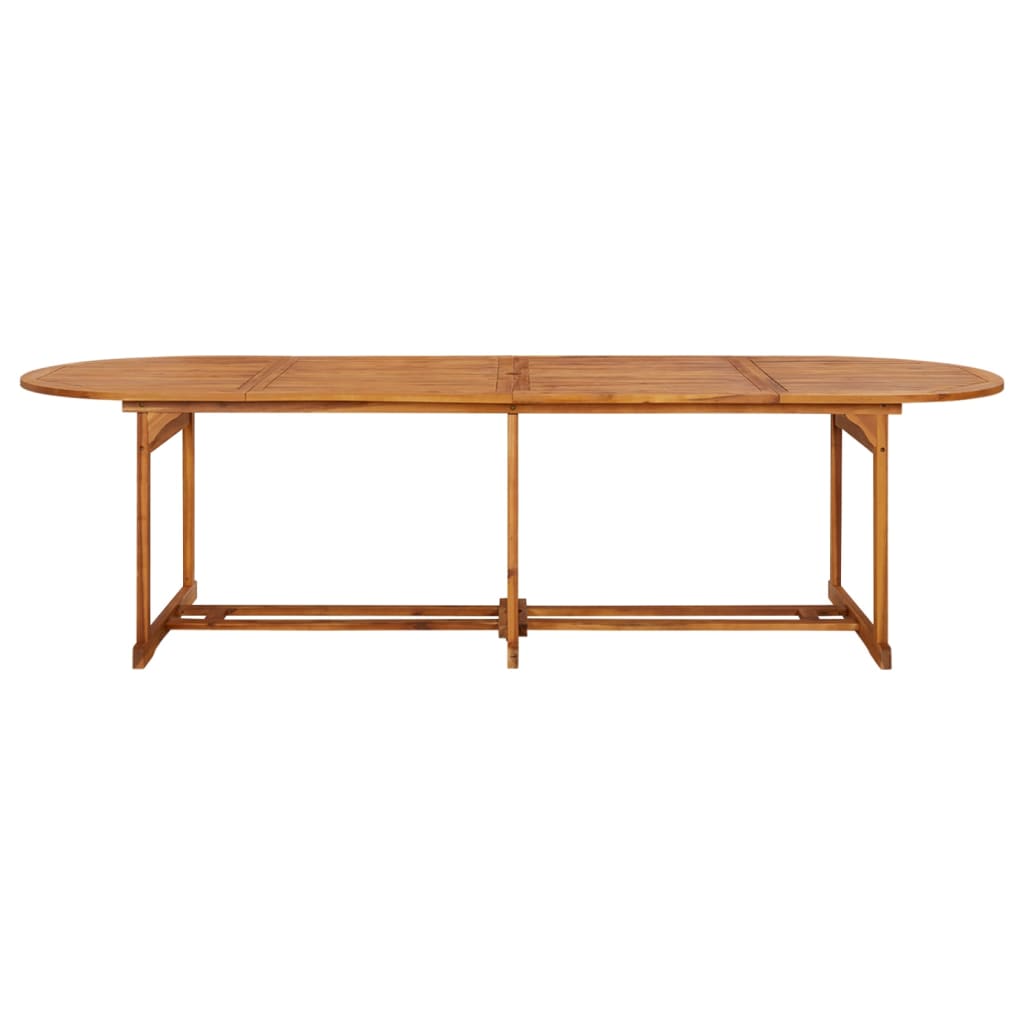 Tömör akácfa kerti étkezőasztal 280 x 90 x 75 cm Tömör akácfa kerti étkezőasztal 280 x 90 x 75 cm