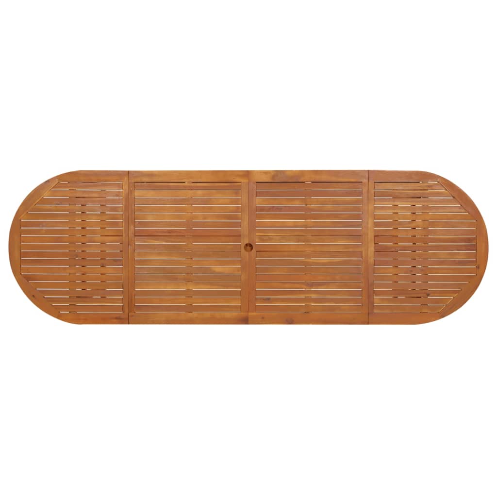 Tömör akácfa kerti étkezőasztal 280 x 90 x 75 cm Tömör akácfa kerti étkezőasztal 280 x 90 x 75 cm