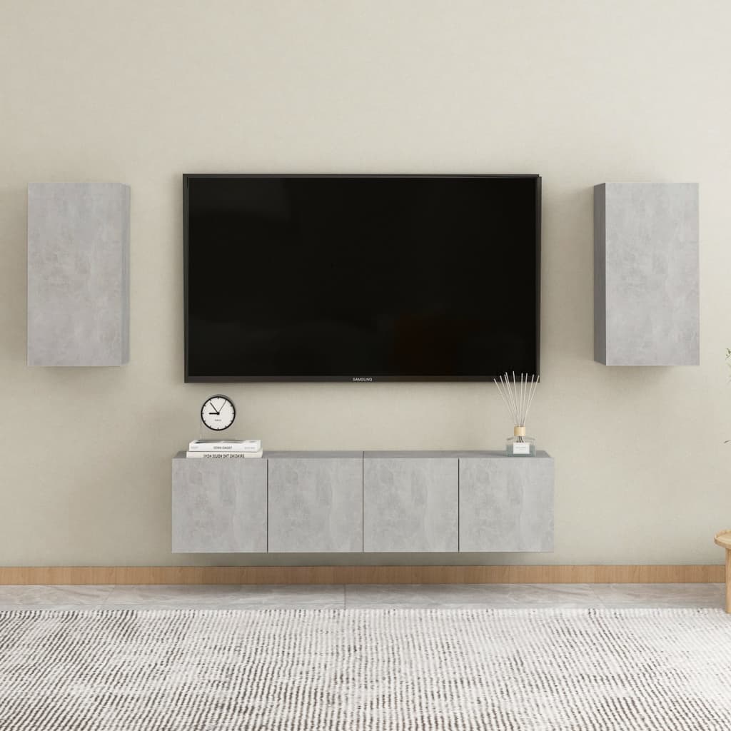 Betonszürke forgácslap tv-szekrény 30,5 x 30 x 60 cm Betonszürke forgácslap tv-szekrény 30,5 x 30 x 60 cm