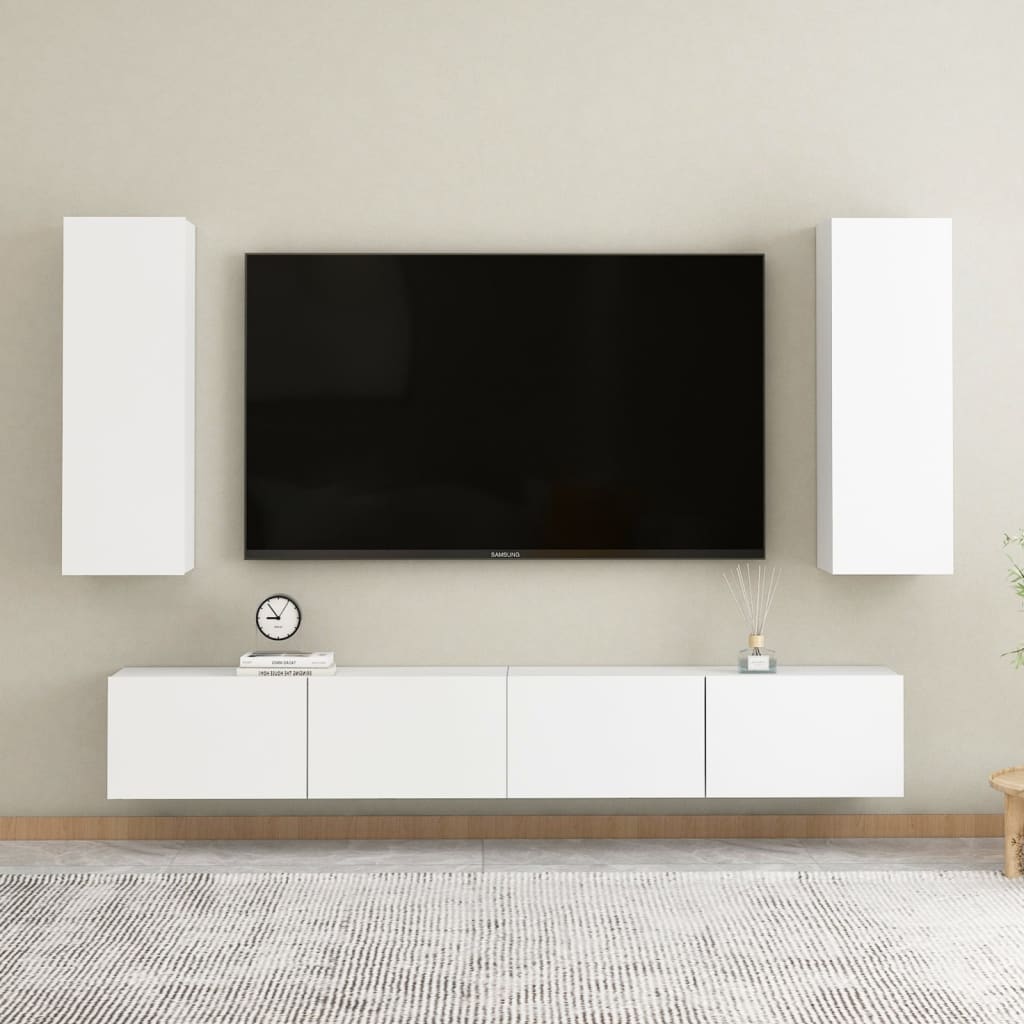 Fehér forgácslap tv-szekrény 30,5 x 30 x 90 cm Fehér forgácslap tv-szekrény 30,5 x 30 x 90 cm