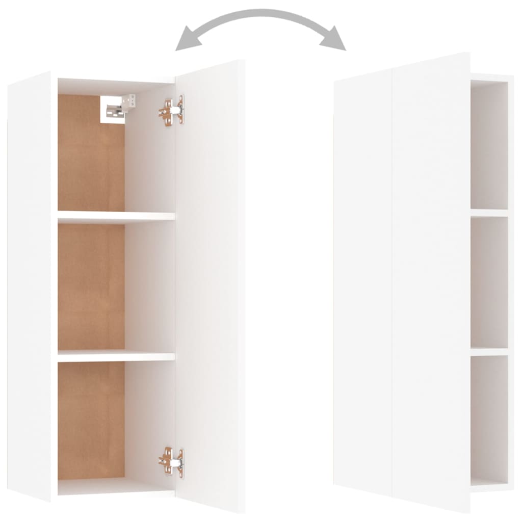 Fehér forgácslap tv-szekrény 30,5 x 30 x 90 cm Fehér forgácslap tv-szekrény 30,5 x 30 x 90 cm