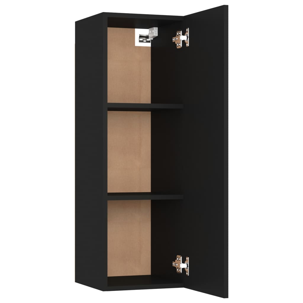 Fekete forgácslap tv-szekrény 30,5 x 30 x 90 cm Fekete forgácslap tv-szekrény 30,5 x 30 x 90 cm