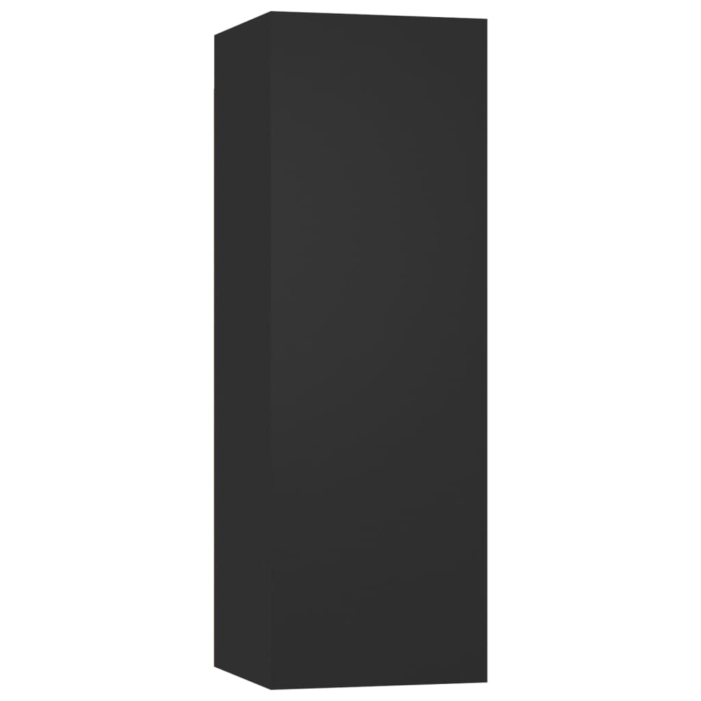 2 db fekete forgácslap tv-szekrény 30,5 x 30 x 90 cm 2 db fekete forgácslap tv-szekrény 30,5 x 30 x 90 cm