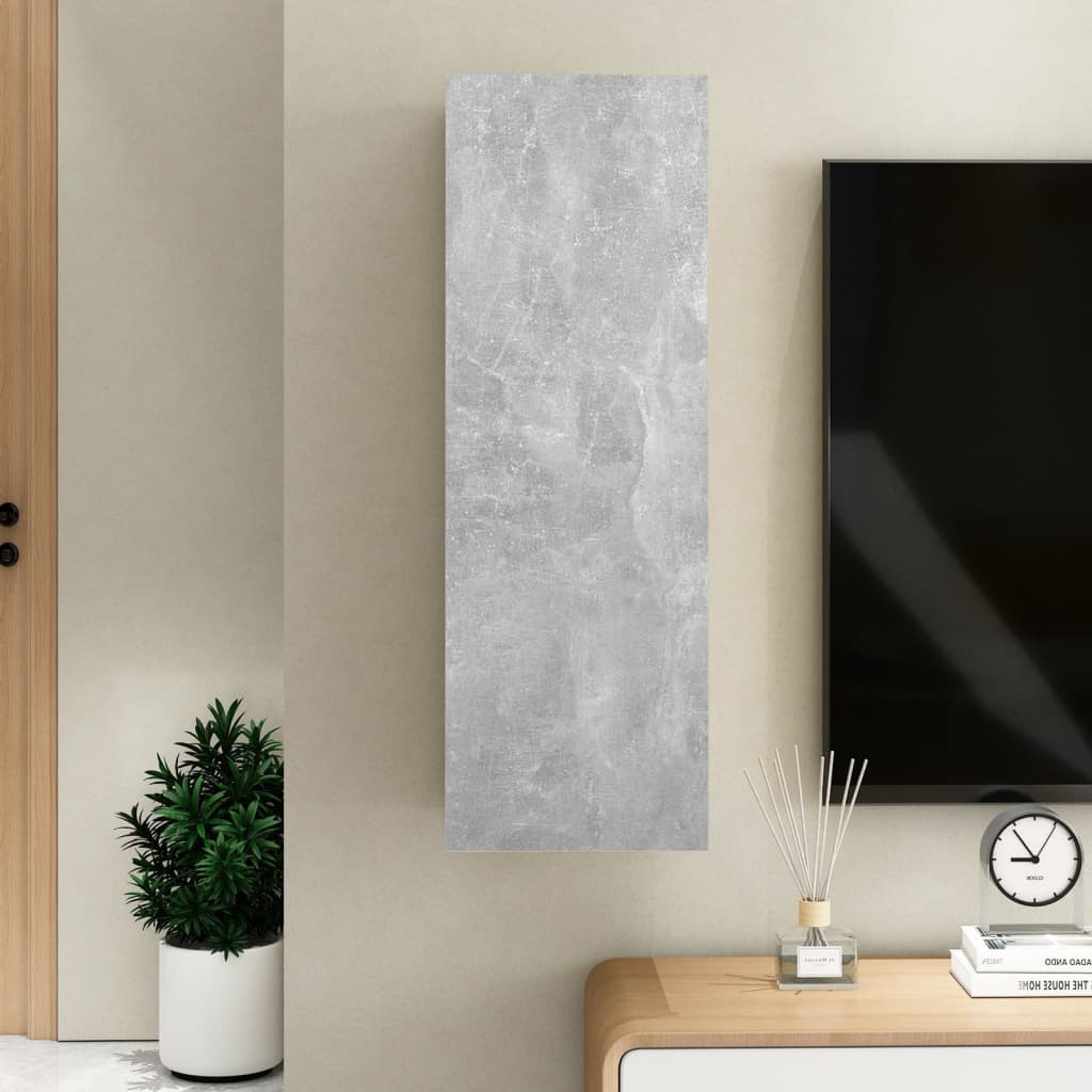 Betonszürke forgácslap tv-szekrény 30,5 x 30 x 90 cm Betonszürke forgácslap tv-szekrény 30,5 x 30 x 90 cm
